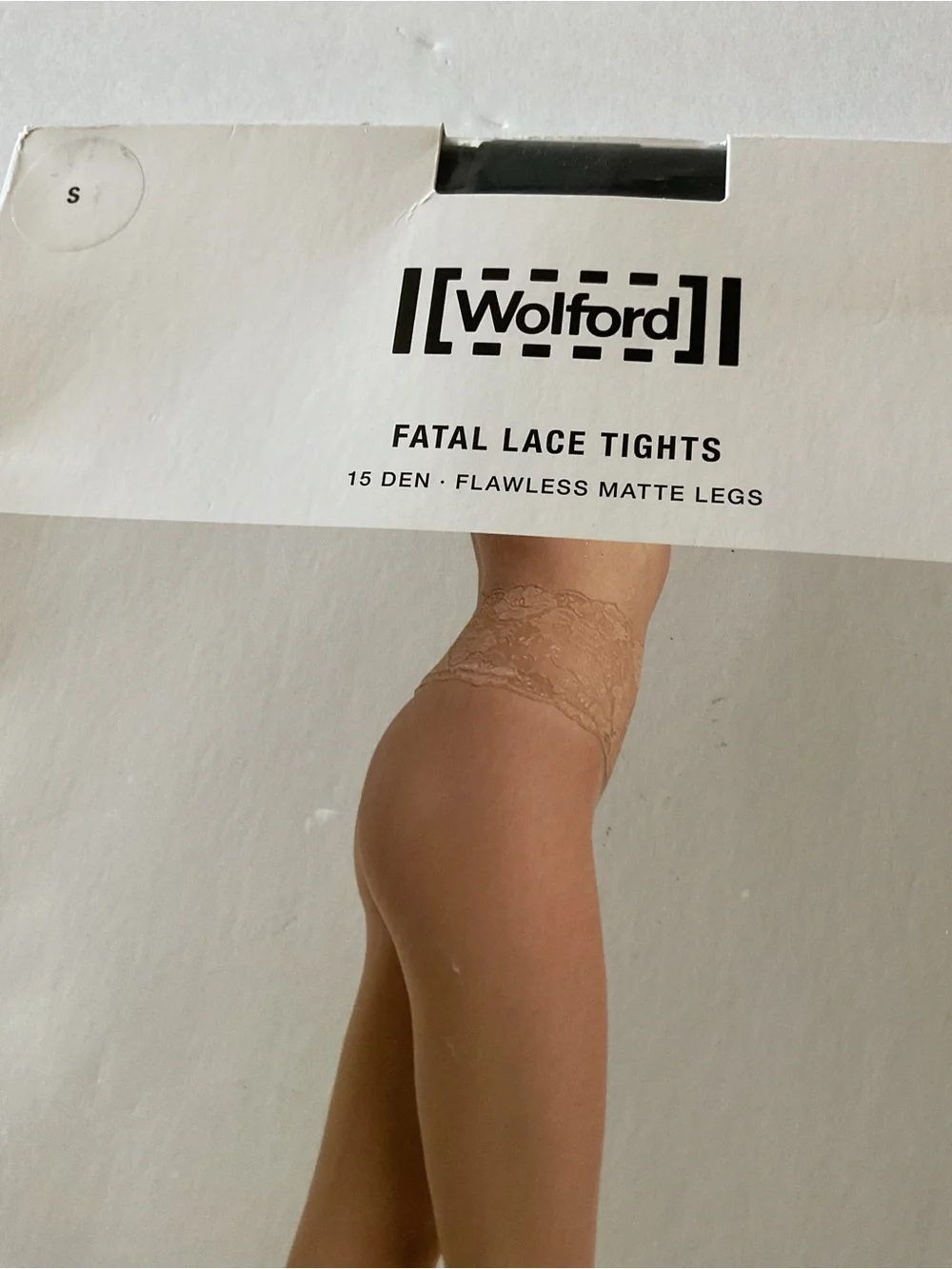 WOLFORD 14962 FATAL LACE TIGHTS BLACK SIZE SMALL NWT